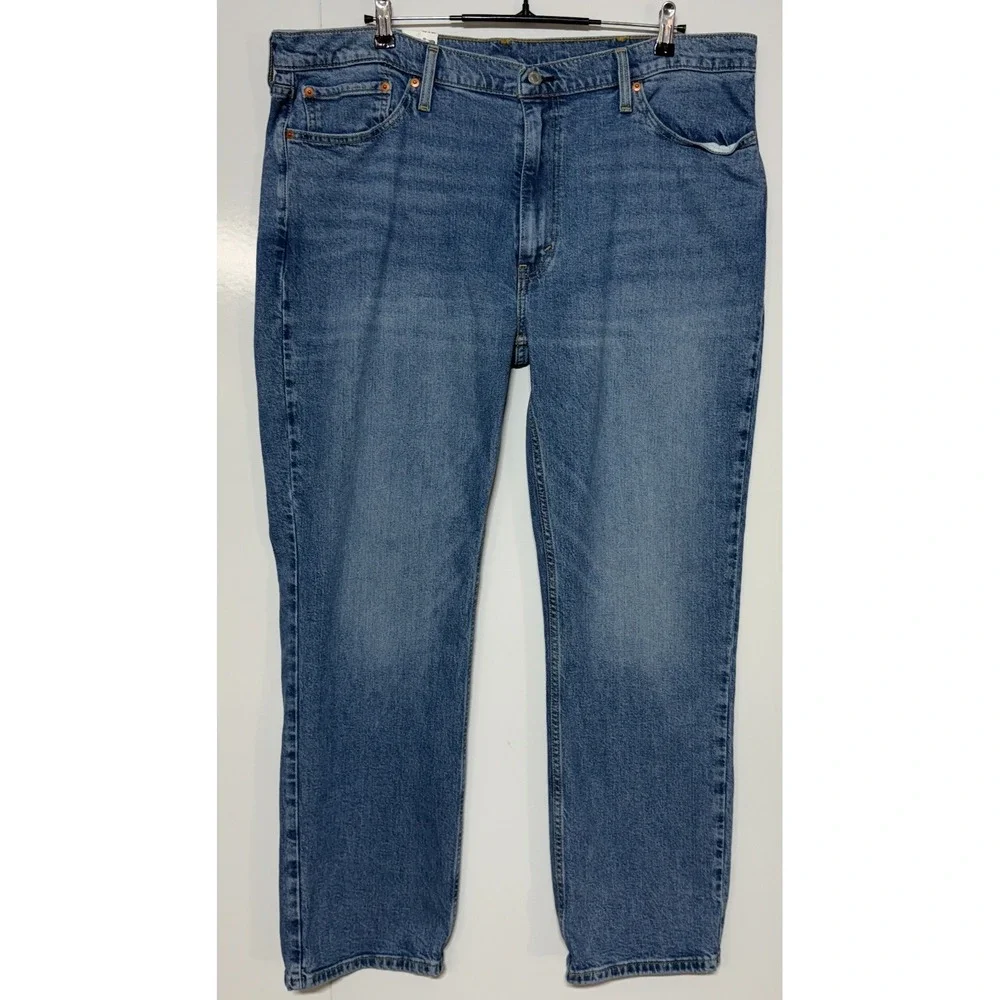 Levis 514 Jeans Mens 40X30‎ Blue Straight Medium Wash Stretch Workwear NWT